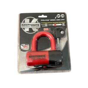 Kryptonite Evolution Series 4 Disc Lock Red LED Key Light Motorcycle Bike